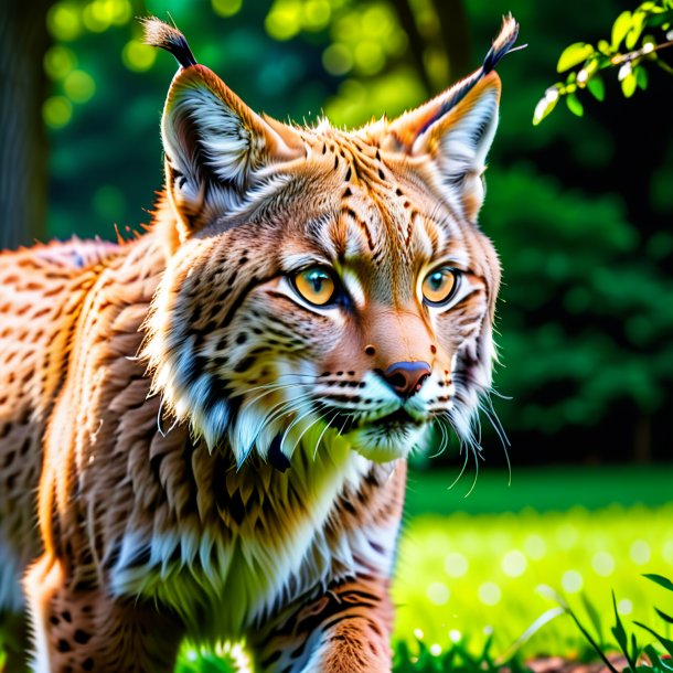 Image d'un jeu de lynx dans le parc