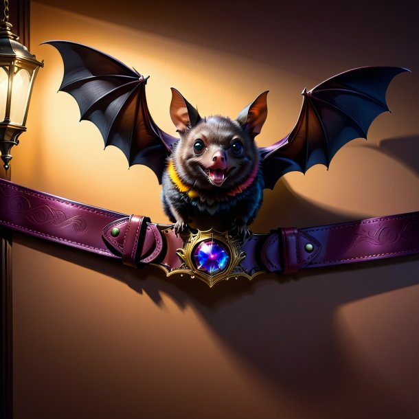 Dessin d'une chauve-souris dans une ceinture dans la maison