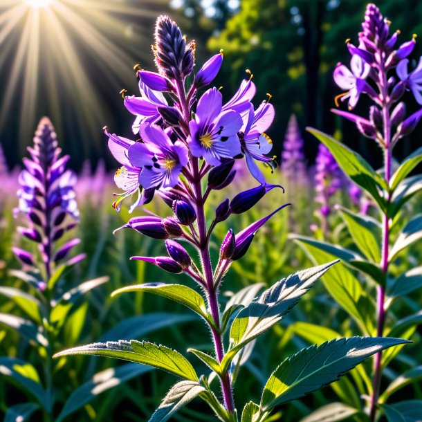 "fotografia de um salgueiro cinza, roxo"