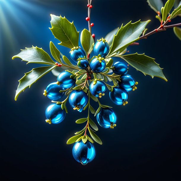 Depiction of a azure mistletoe