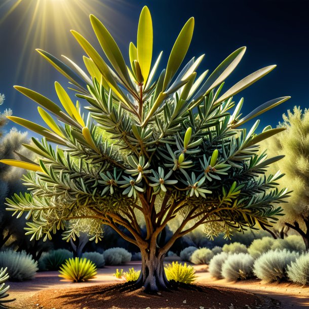 Imagery of a olive xerophyllum tenax