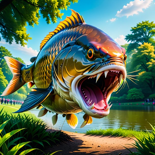 Image of a angry of a carp in the park