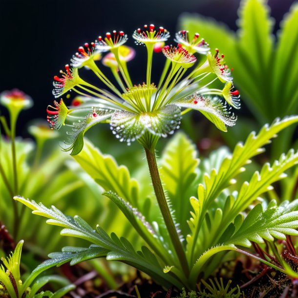 Picture of a silver round-leaved sundew