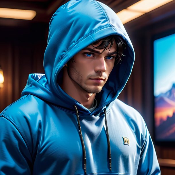 Imagem de um hoodie azul de argila