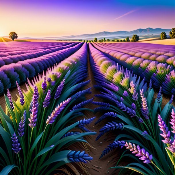 Clipart of a wheat lavender