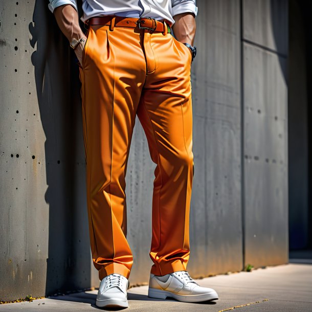 Illustration d'un pantalon orange de béton