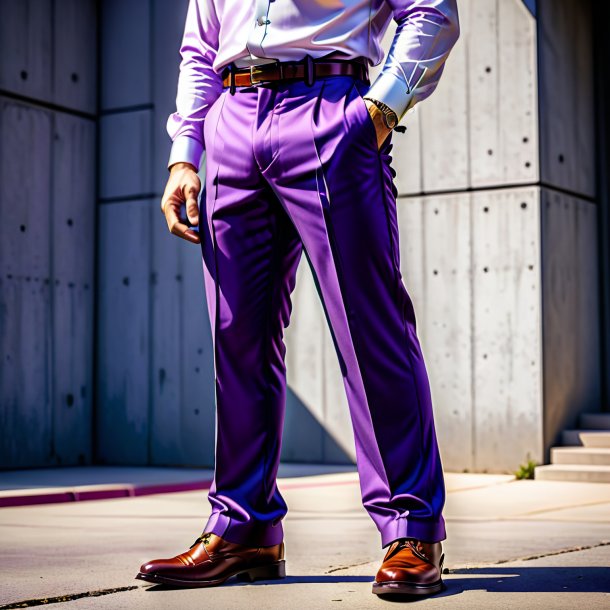 Illustration of a purple trousers from concrete