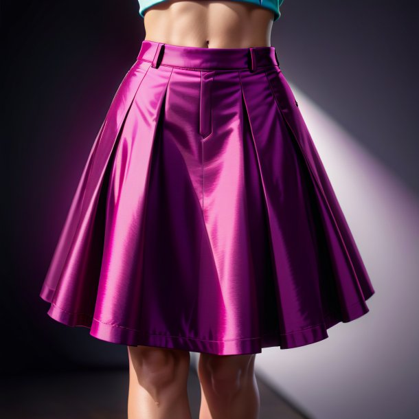 Sketch of a magenta skirt from iron