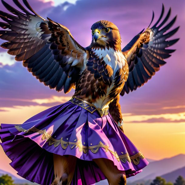 Pic of a hawk in a purple skirt