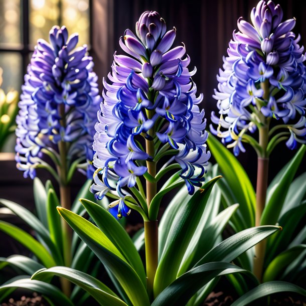 "depicting of a silver hyacinth, wild"