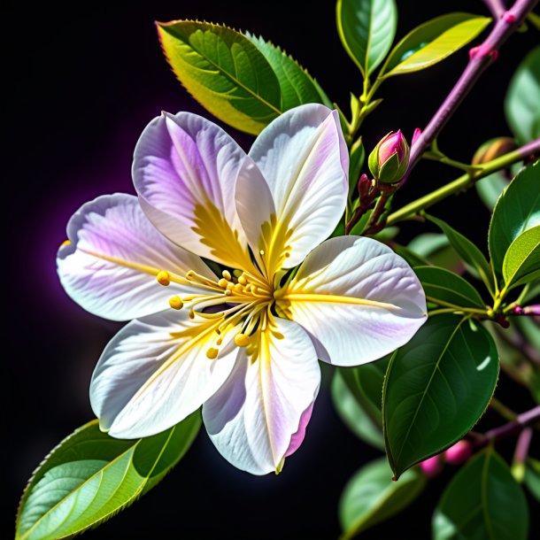 "sketch d'une jessamine de prune, rose"