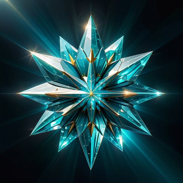 "clipart of a aquamarine star of bethlehem, pyramidal"