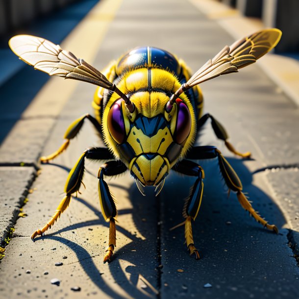 Sketch of a yellow jacket from concrete