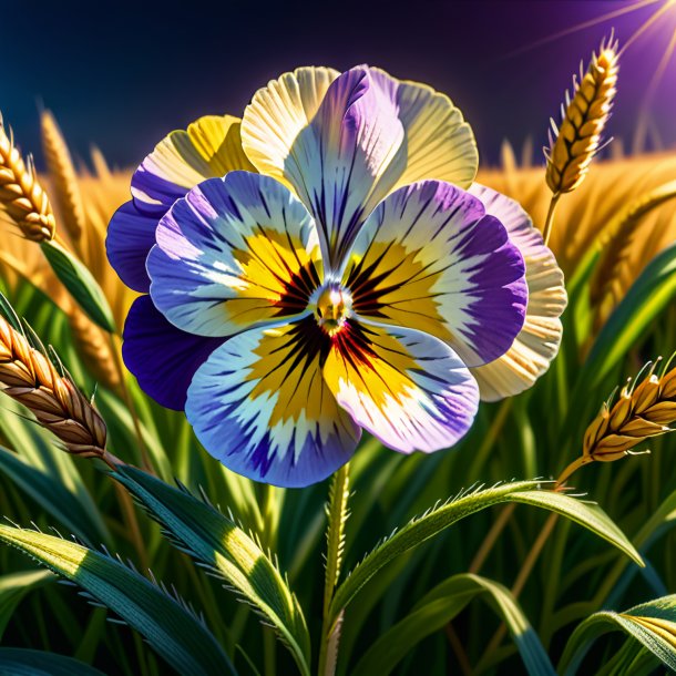 Sketch of a wheat pansy