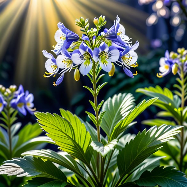 Figure d'un polemonium d'argent