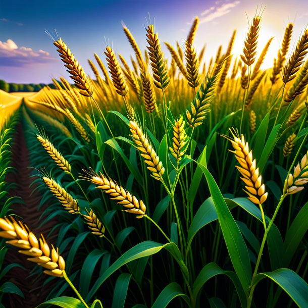 Clipart of a wheat rue