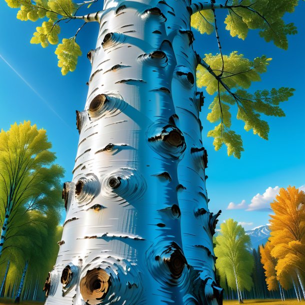 Depiction of a azure birch