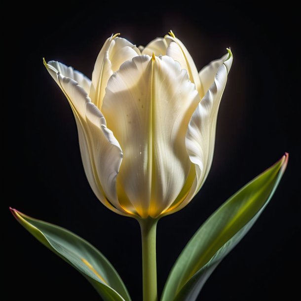 Portrayal of a ivory tulip