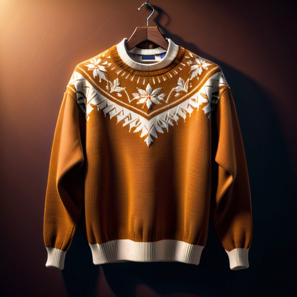 Sketch of a brown sweater from gypsum