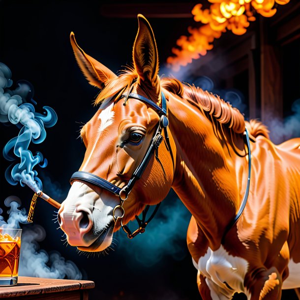 Pic of a orange smoking mule