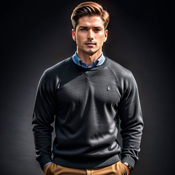 Pic of a charcoal sweater from clay