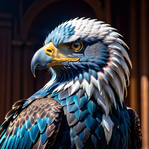 Pic d'un aigle d'attente bleu