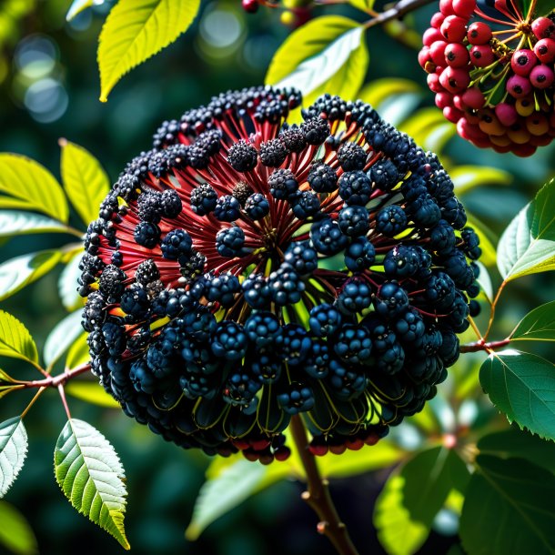 Photography of a black rowan