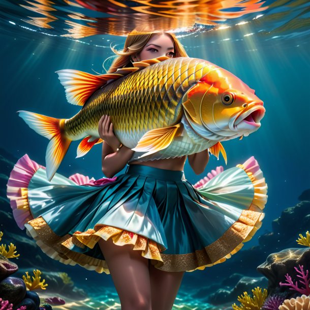 Picture of a carp in a skirt in the sea