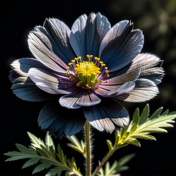 Drawing of a charcoal cinquefoil