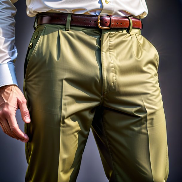 Photo of a olive trousers from polyethylene