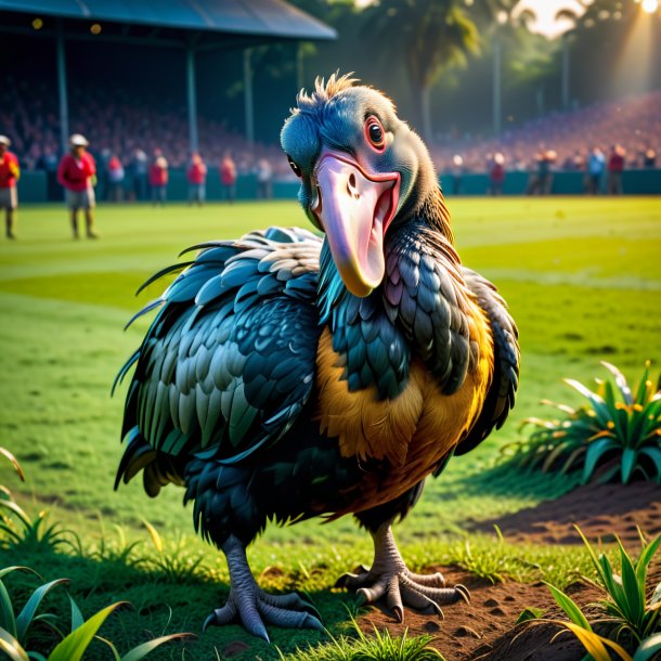 Photo of a crying of a dodo on the field