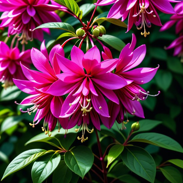 Représentation d'une syringa fuchsia