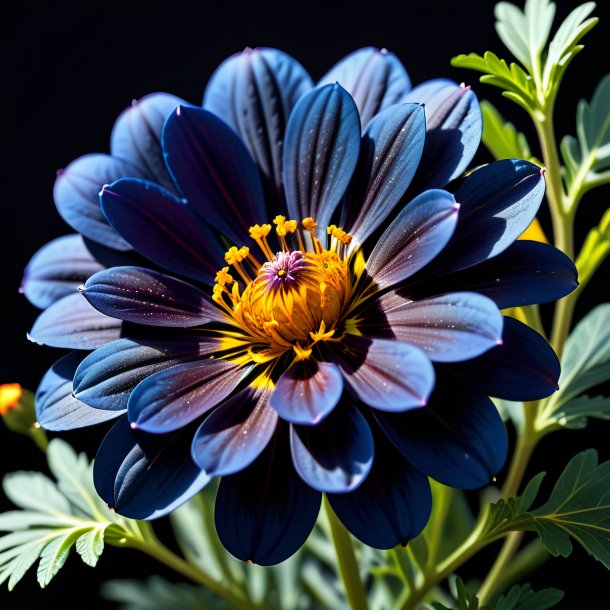 Photo of a navy blue fig marigold
