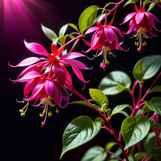 Figure d'une fougère fuchsia