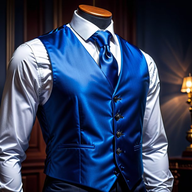 Photo of a blue vest from stone