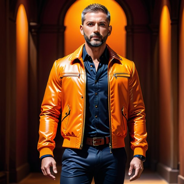 Image d'une veste orange d'argile