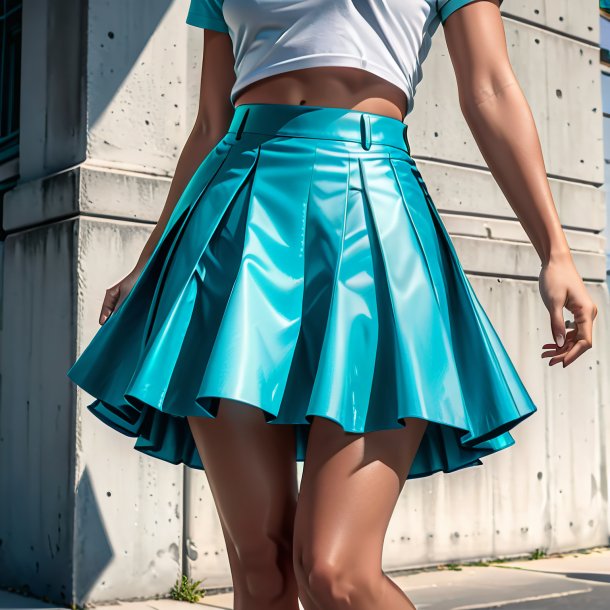 Sketch of a cyan skirt from concrete