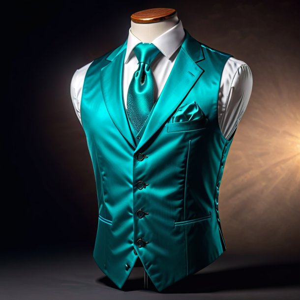 Sketch of a teal vest from gypsum