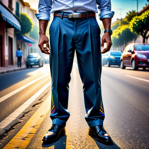 Image of a sardines in a trousers on the road