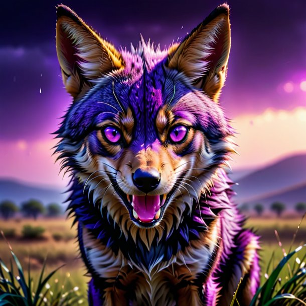 Pic of a purple crying jackal