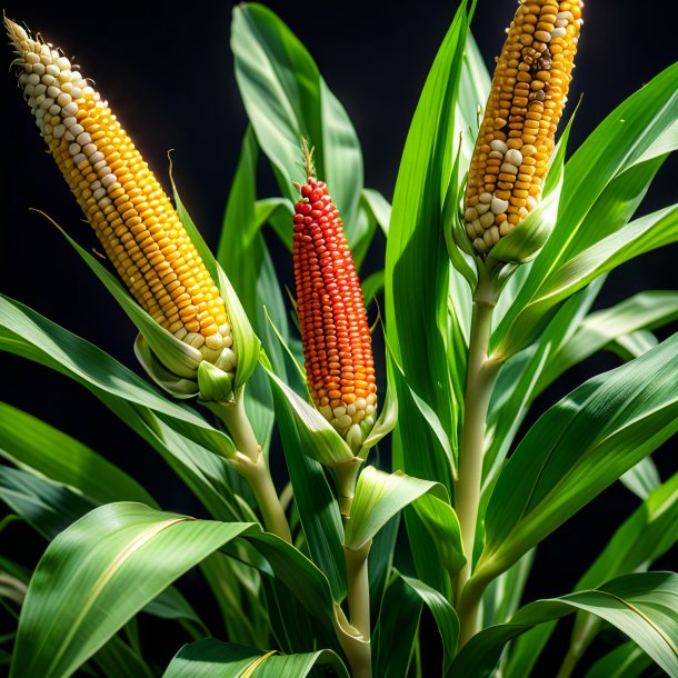 Depicting of a khaki corn plant