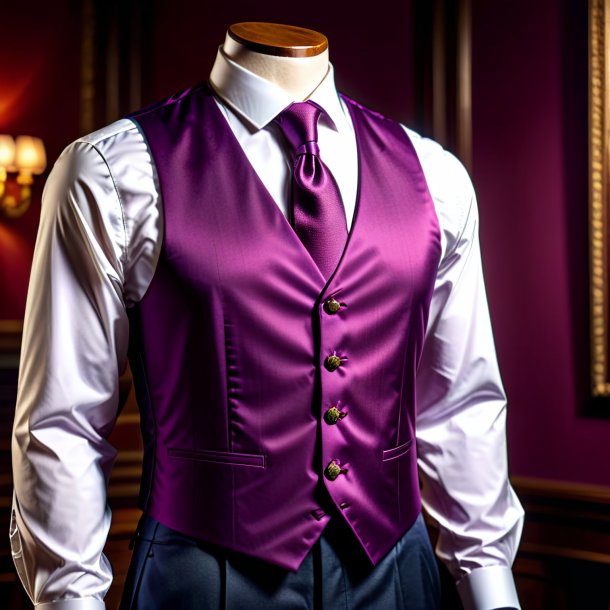 Image of a plum vest from paper