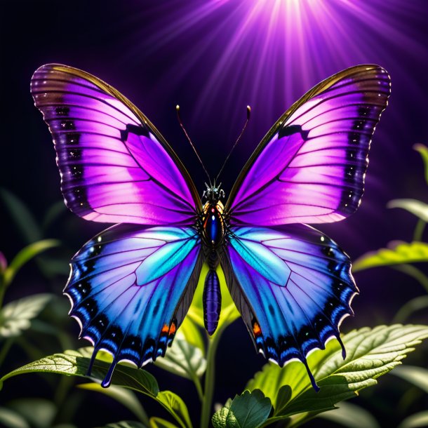 Image of a purple dancing butterfly