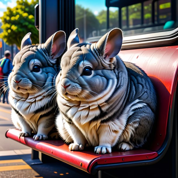 Foto de un sueño de una chinchillas en la parada de autobús