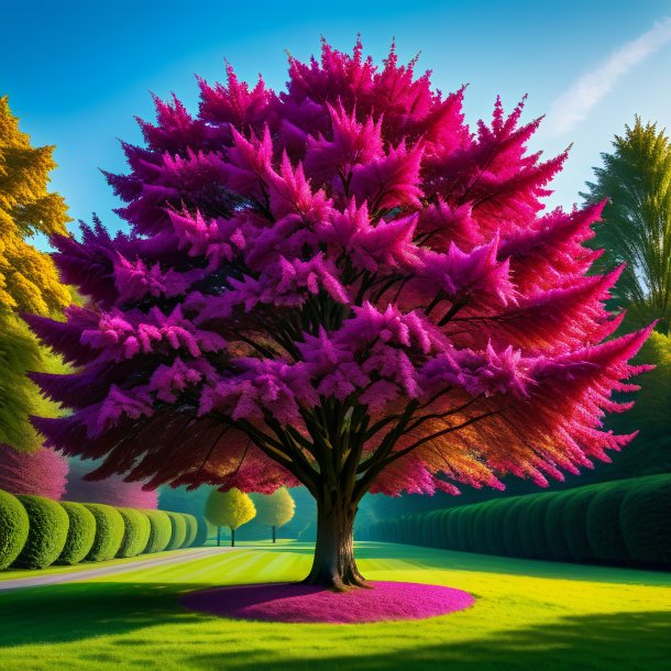 Imagem de um magenta hornbeam