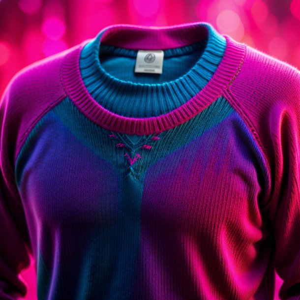 Photography of a fuchsia sweater from polyethylene