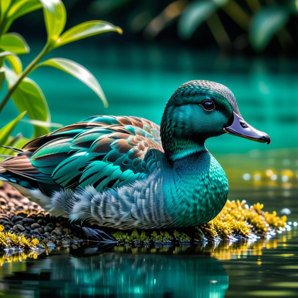 Photography of a teal ursinia