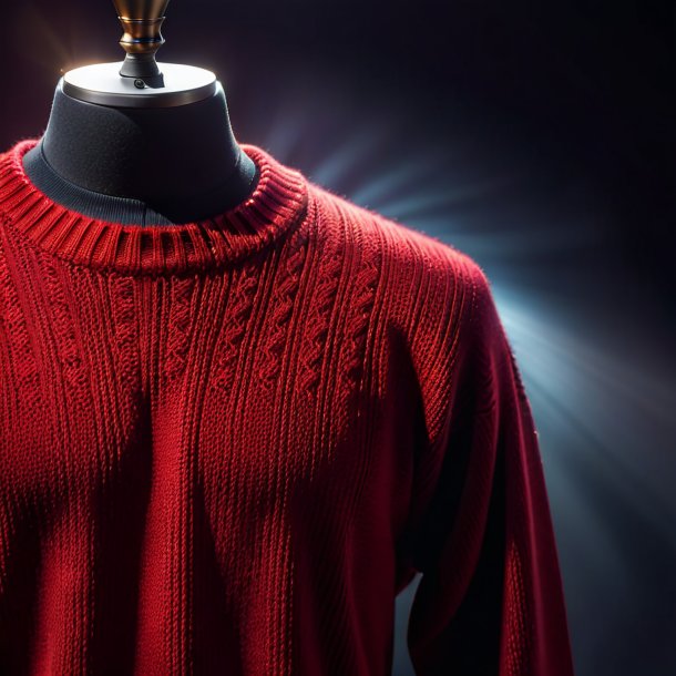 Photography of a red sweater from metal