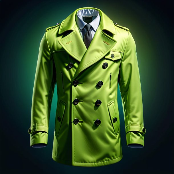 Clipart d'un manteau vert de pois de gypse