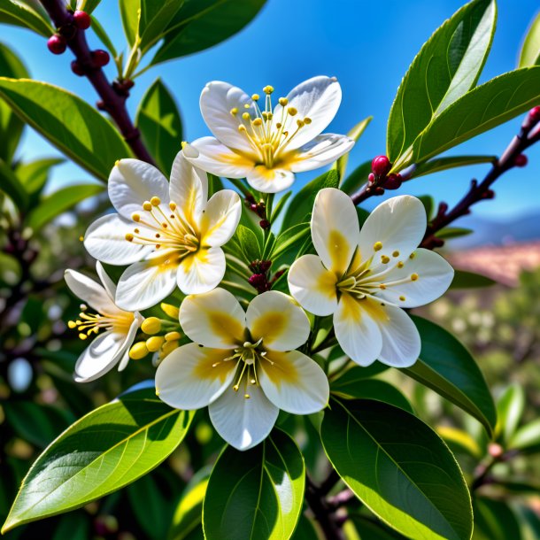 "portrayal of a plum jessamine, spanish"